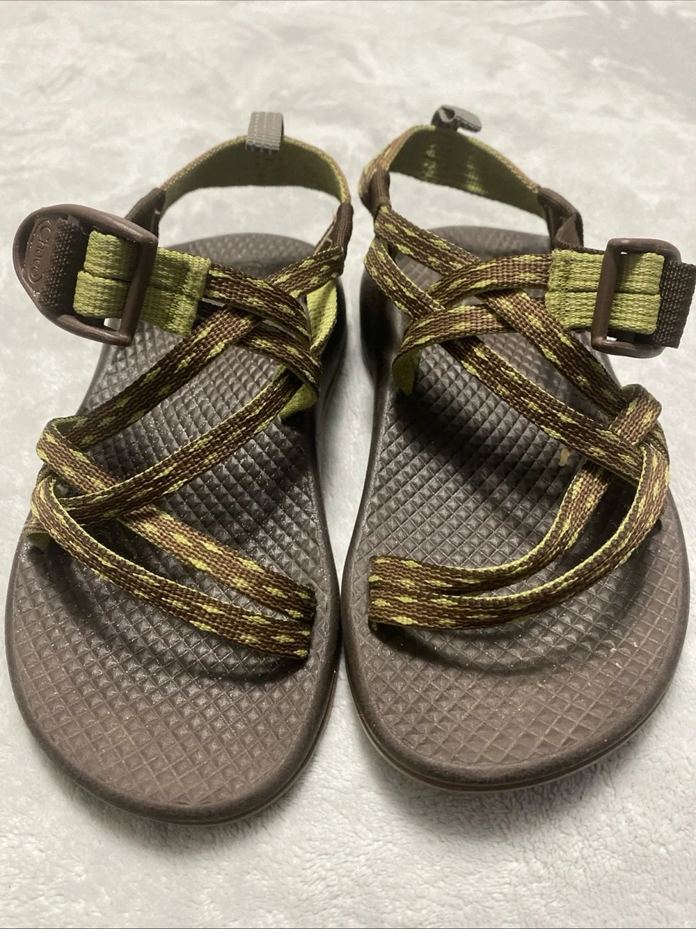 Chaco Kid’s  Brown & Green Ecotread Sandals Size 1